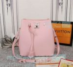 Special Style Copy L---V Twist Lock Pink Genuine Leather Ladies Buckle Bag